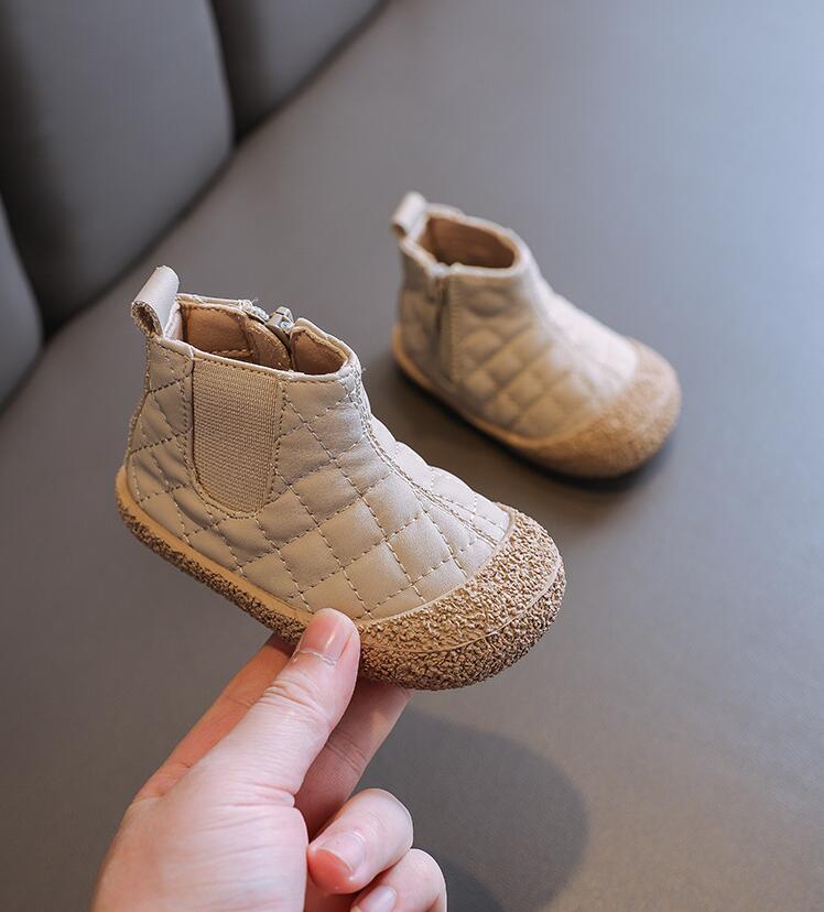 Hot sale New Winter Baby Snow Boots Unisex Leather Cute Boys Girls Shoes Warm Cotton Kids Sneakers Soft Bottom Toddler Baby Shoe