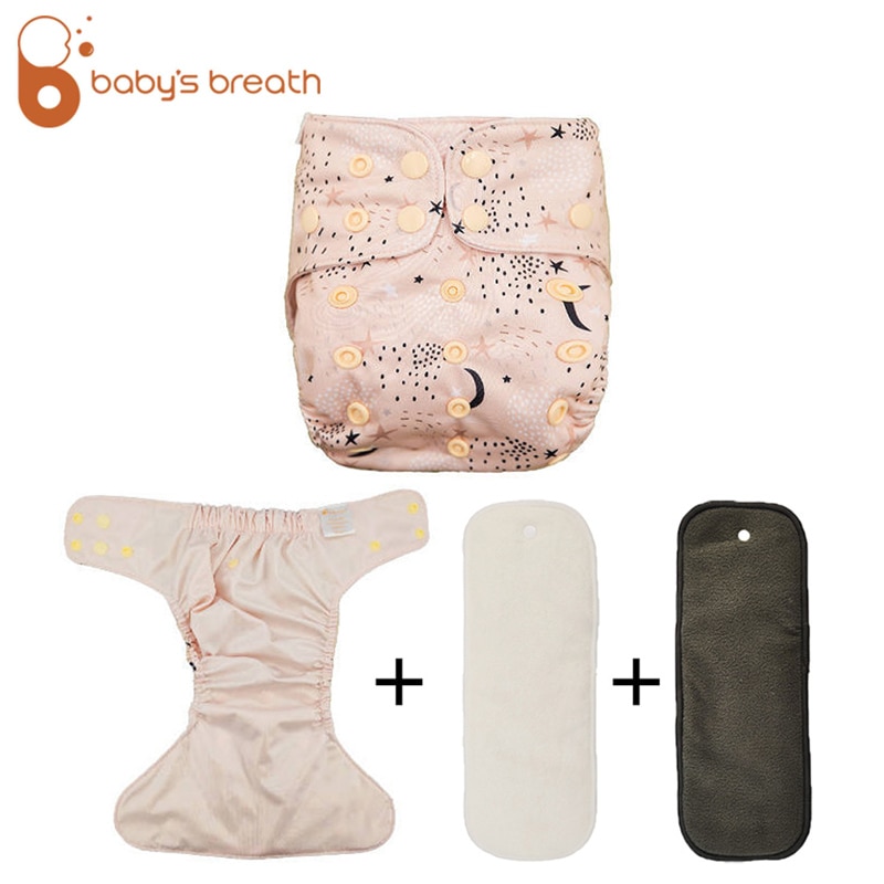 Baby's Breath 0-2Y Washable Cloth Diapers nappy cover washable printed diapers ecological reusable wipeable cloth diaper 3-