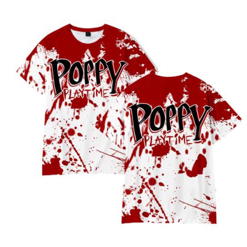 New Kids Game Poppy Playtime Boys T-Shirt 3D Printiing Harajuku Casual Graphic Streetwear Huggy Wuggy Short Sleeve Grls Tshirts