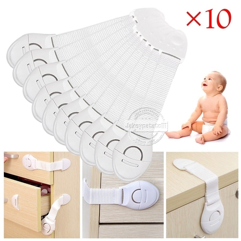 10Pcs/Lot Child Lock Protection Of Children Locking Doors For Children's Safety Kids Safety Plastic Protection Safety Lock