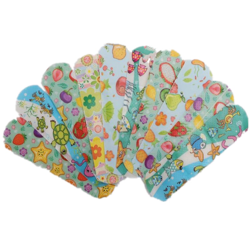 100pcs/set Hemostasis Band Aid Stickers Cartoon First Aid Medical Plaster Wound Patches Tape Emergency Kit Adhesive Bandage
