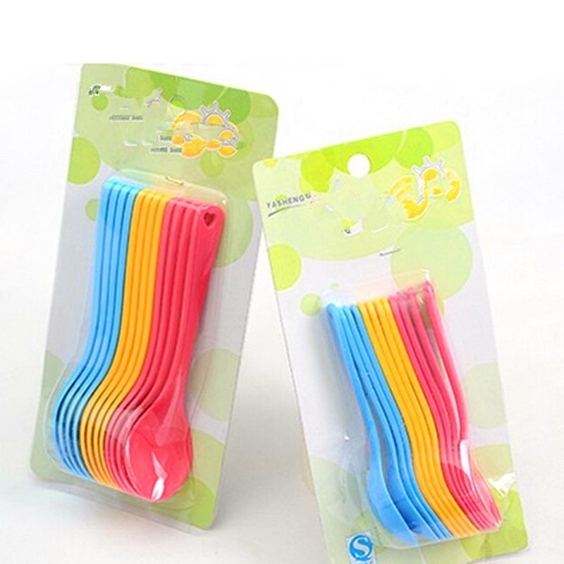 12Pcs/Set Plastic Baby Safety Training Eating Food Spoon Set for Kid Hot Sale Baby Feeding Spoons 2022 Most Lowest Price