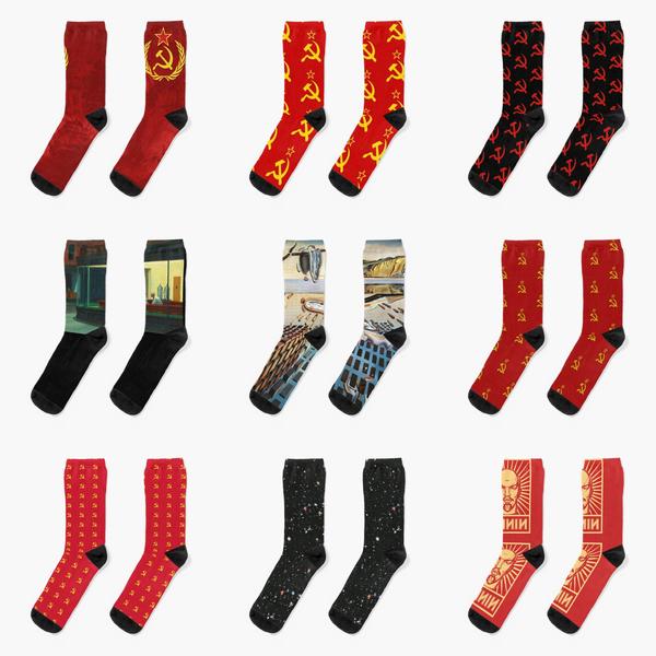 Hammer And Sickle Ussr Cccp Retro Of Crew Socks Mens Women Pattern Short Winter Autumn Best Cartoon Funny Breathable Comfortable