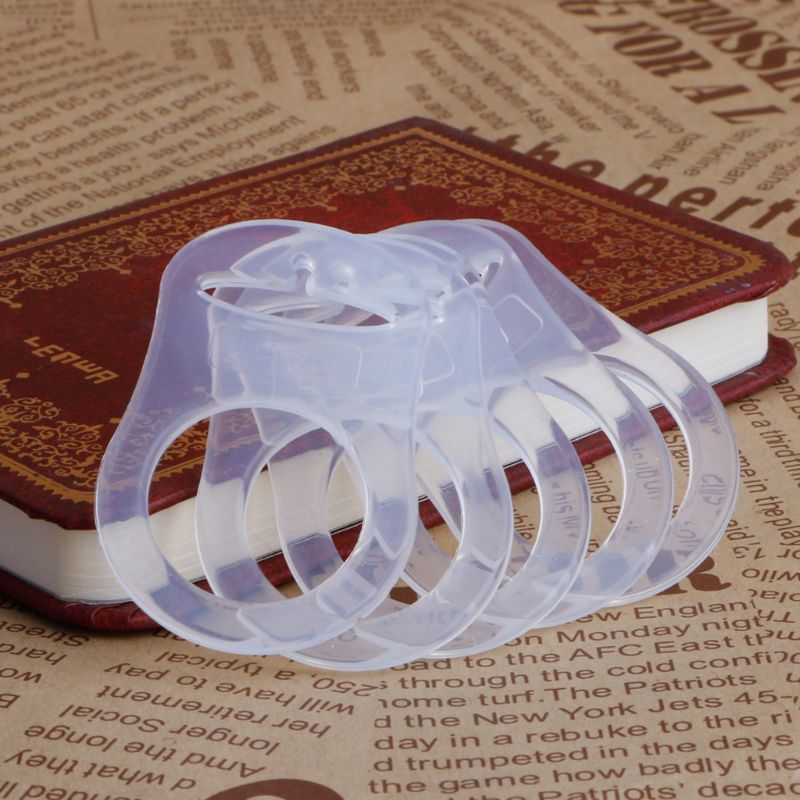 12pcs Transparent Silicone Button Ring Dummy Pacifier Holder Clip Adapter for Baby MAM Soother