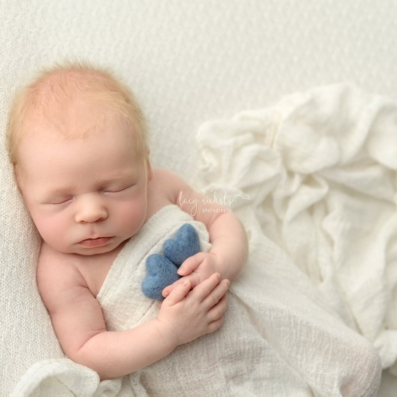 Newborn Photography Props Lovely Heart Wool DIY Handmade Props Accessories Photography Baby Studio Felt Love Heart