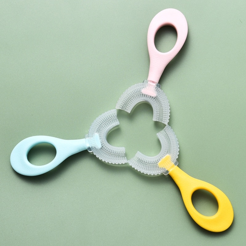 U-Shaped Toothbrush Manual Training Tooth Brush U Shape Baby for Kids 2-6 Years Q