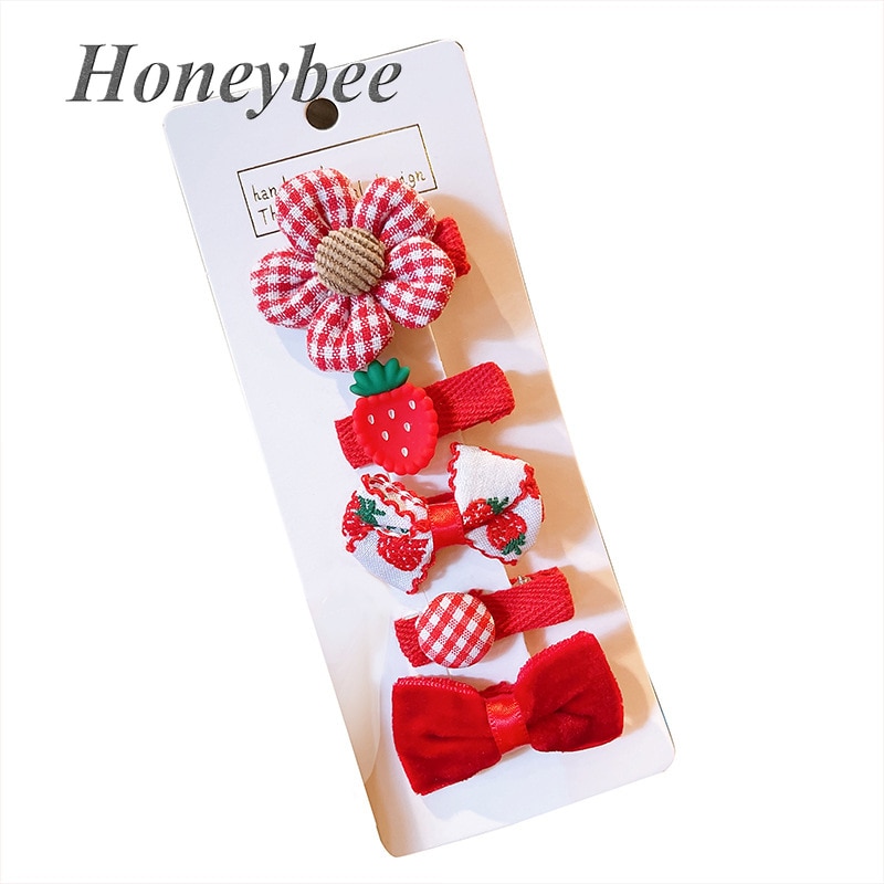 Baby Hairpin Girls Cute Fabric Bow Bb Clip Children's Broken Hair Liu Haibian Clip Princess Headdress Baby Girl Accessories