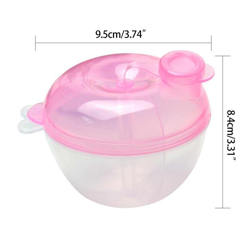 3-grid Rotating Portable Baby Milk Powder Organizer Formula Dispenser Container P31B