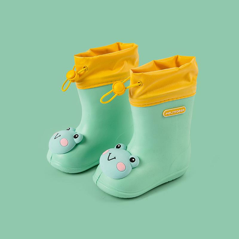 Baby Rainboots Cute Cartoon Blue Dinosaur Boys Girls Rain Boots Eva Soft Children's Garden Waterproof Shoes1-6Y Kids Shoes