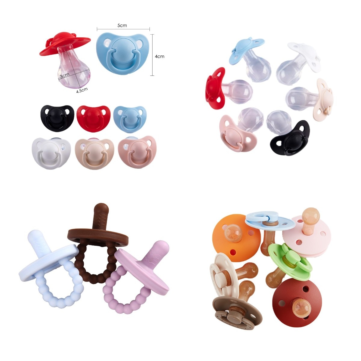 1Pc Solid Color pacifier Lovely Big Size Silicone Adult Pacifier Adult Paci Adult Pacifier Bulk