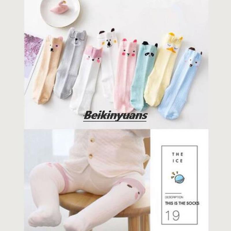 Baby mosquito-proof socks in spring and summer high tube cotton socks for boys and girls Korean cartoon stereo children sock