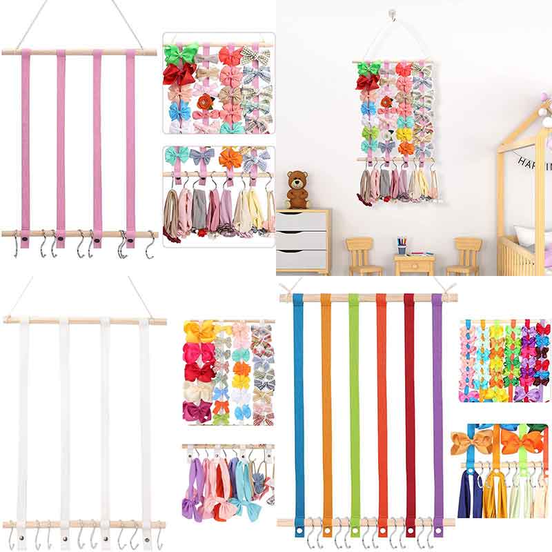 Hair Bow Holder Organizer for Girls Hair Clips Headband Organizer Storage Hanging Hairpin Organizer Wall Hanging Decor for Room
