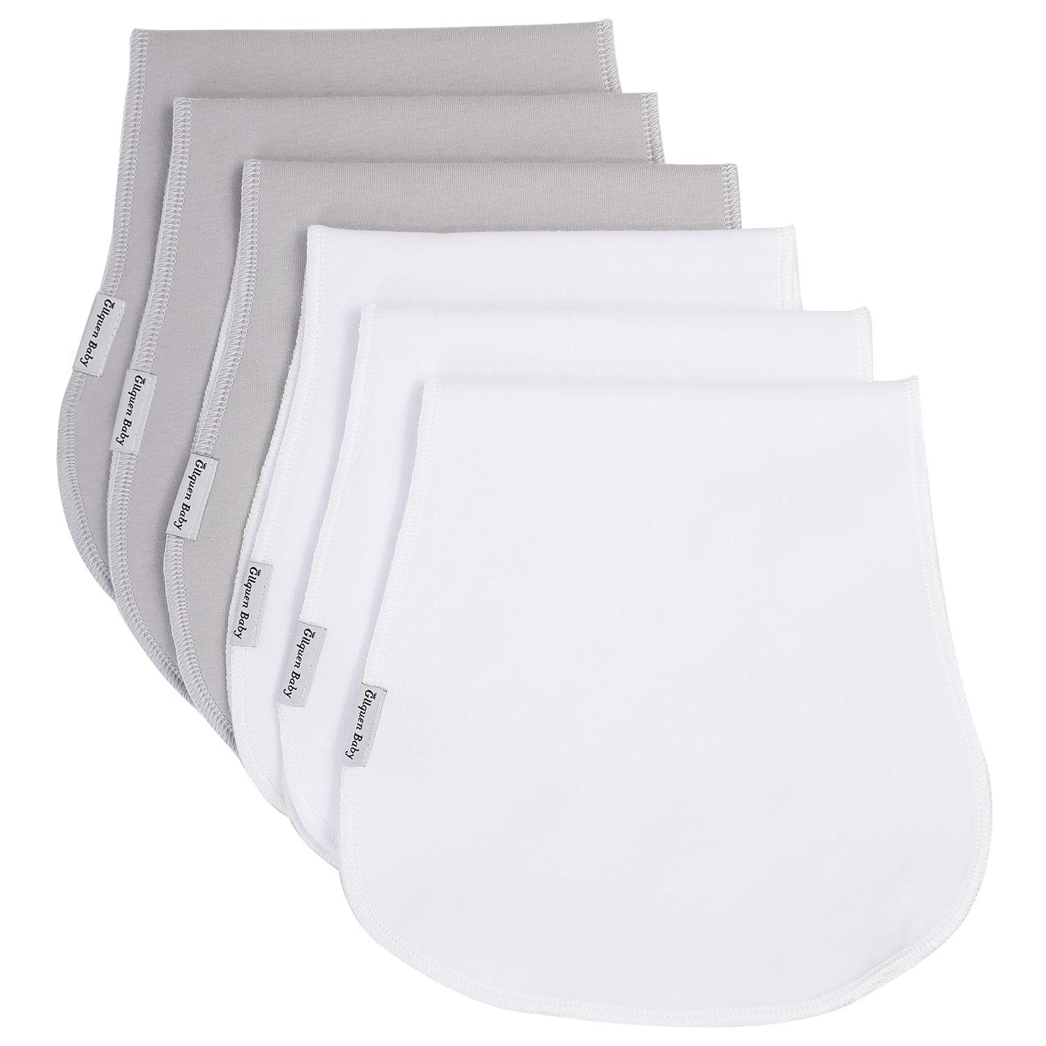 5 Pack Baby Burp Cloths 100% Organic Cotton Burping Rags White Soft Burp Towels Wholesale Fashionable Burp Cloth Boy Bibs