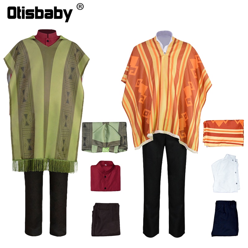 2022 Encanto Costume for Father Mother and Kids Halloween Children Girls Auilt Cosplay Bruno Camilo Cosplay Charm Clothing Set