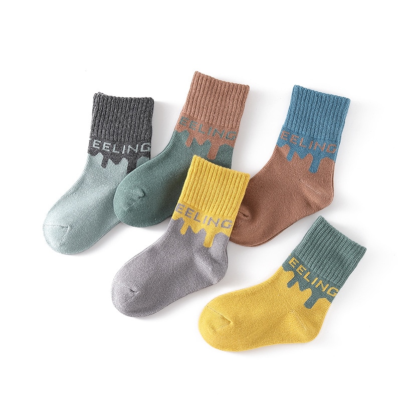 5pair Spring Baby Girl Socks Kids Socks Boys Baby Warm Socks Autumn Winter Cartoon 0-12Y Toddler Girl Socks