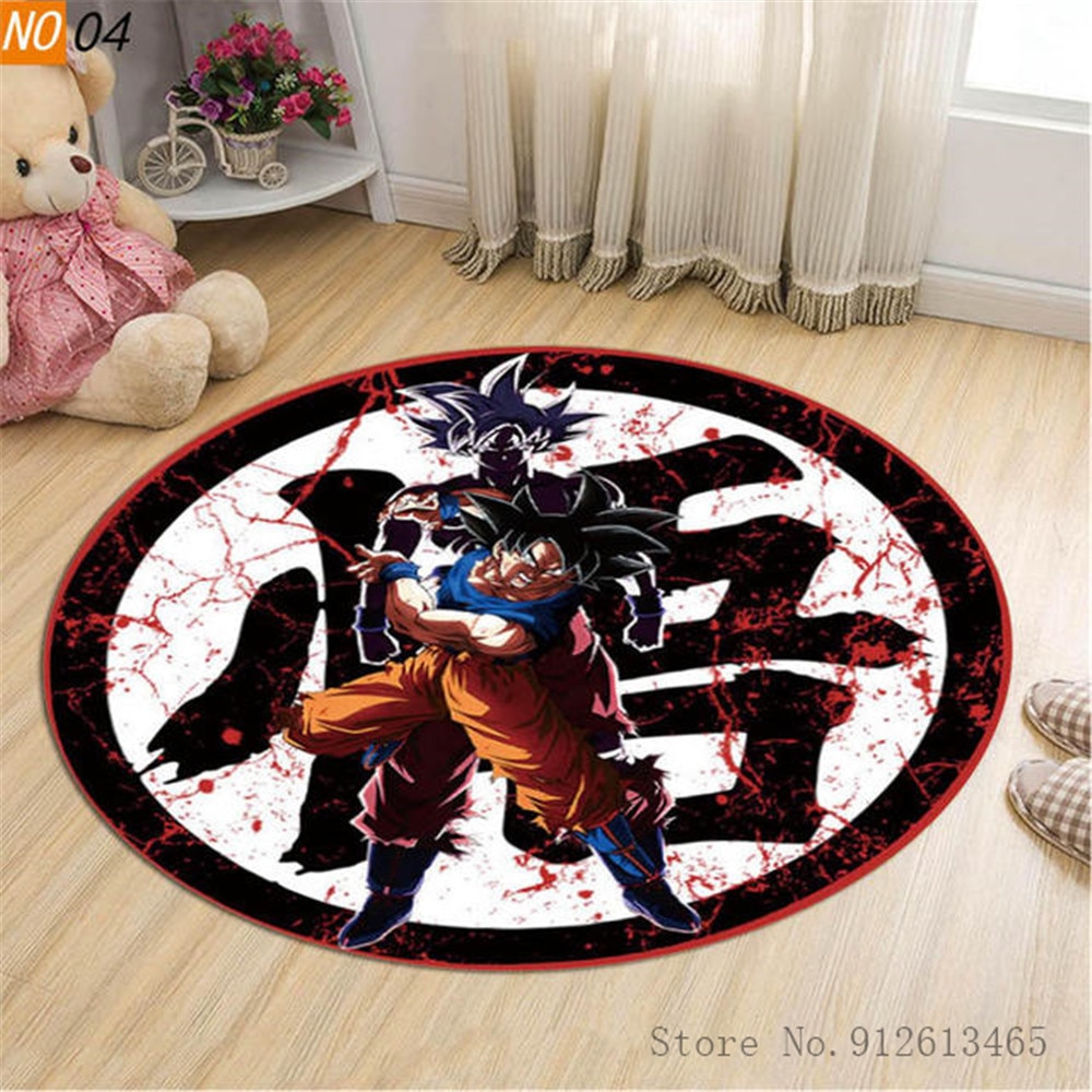 3D Anime Dragon Ball Z Printed Round Carpets for Living Room Bedroom Large Carpet Kids play Floor Mat Child Area Rugs Blanket