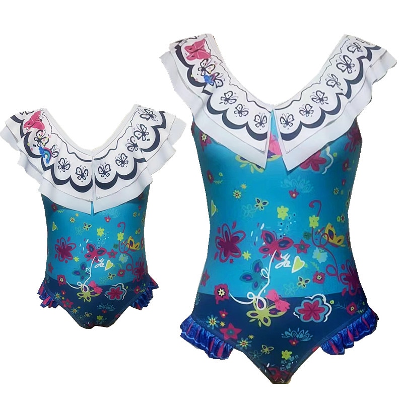 Girls Mirabel Isabela Family Sisters Matching Swimwear Encanto Madrigal Swimsuit Mom And Me Princess Mouse Ears Bruno Camilo