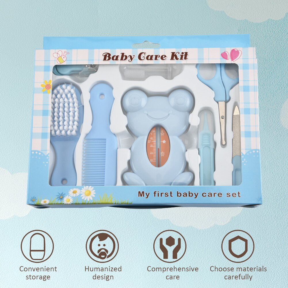 8pcs Baby Care Kit Newborn Kid Care Baby Hygiene Kit Grooming Set Clipper Scissor Kid Toiletries for Newborns Baby