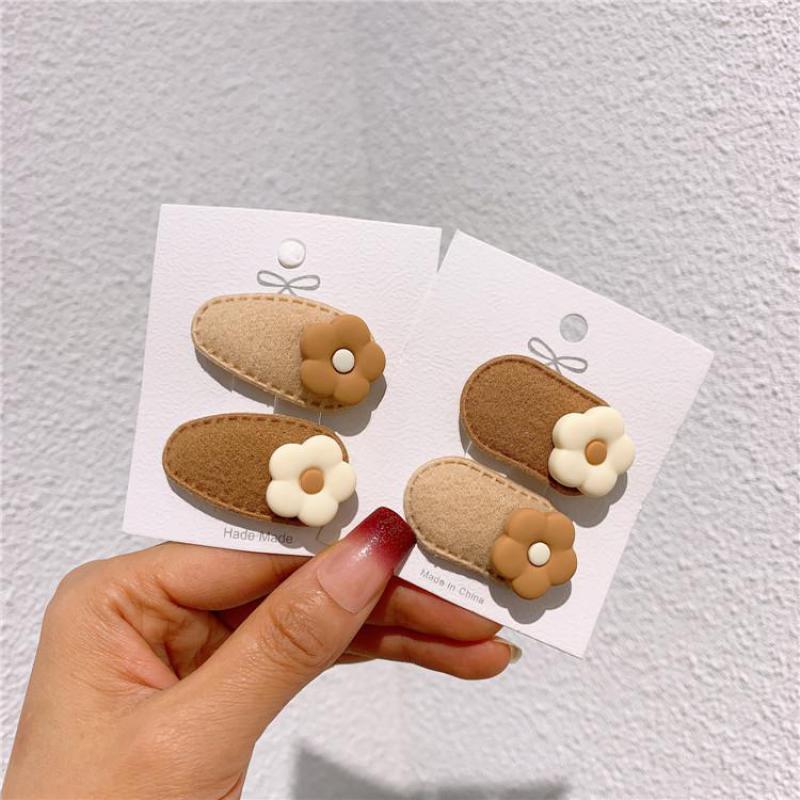 Small Flowers Hair Clips For Baby Girls Hair Accessories Children Hair Grips Barrettes Kids Hair Wear Toddler Hairpin 2 Piece