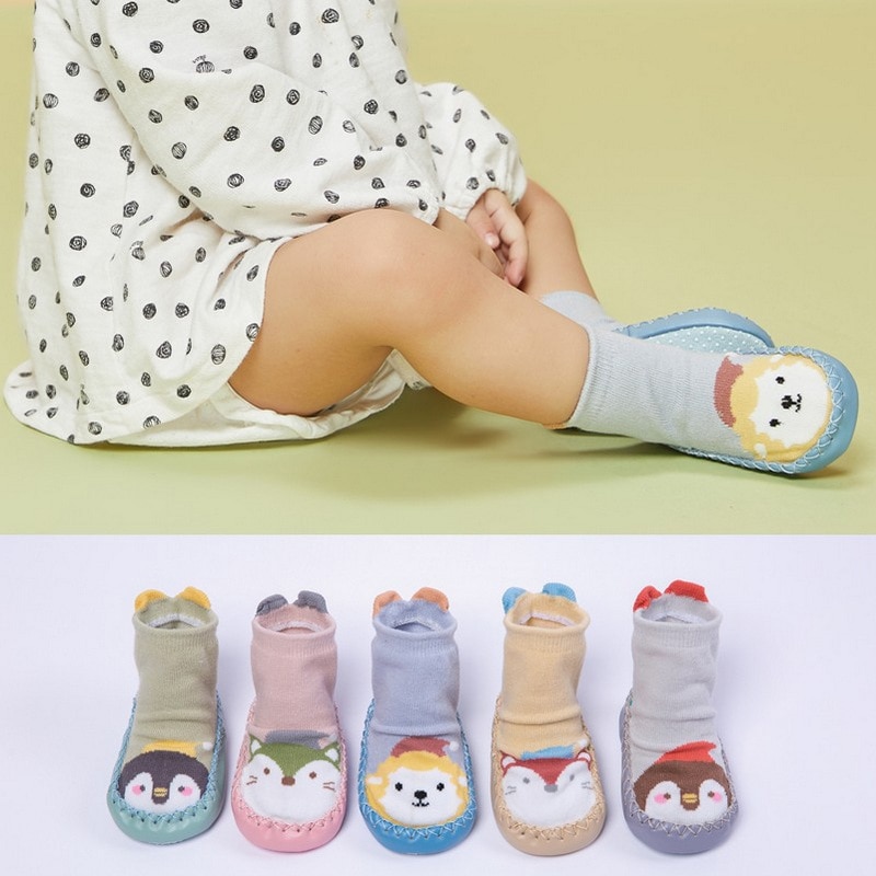 Cartoon Children's Non-slip Socks Cotton Baby Toddler Floor Socks Three-dimensional Leather Bottom Baby Socks Children&apos