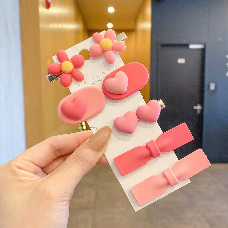 Pink Color Hair Clips Hair Pins For Girls Baby Hair Accessories Children Hair Grips Barrettes Kids Hair Wear Headwear Hairpin