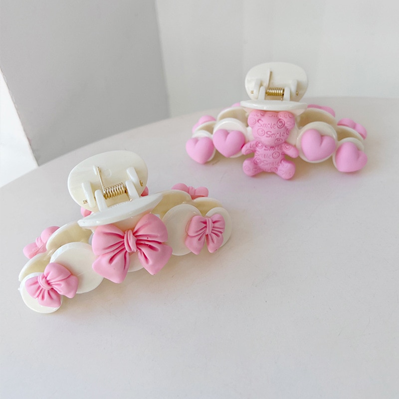 Pink Color Hair Claws For Girls Hair Accessories Children Hair Grips Barrettes Kids Hair Grips Headdress Hairpins Headwear
