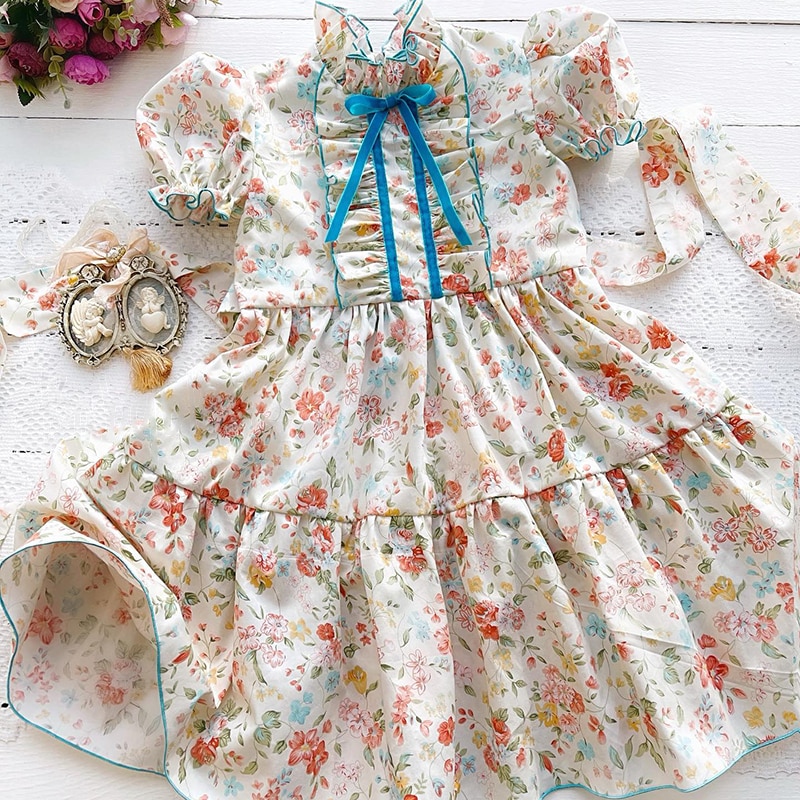Girl Dress Spanish vintage Cosplay Costumes European Royal Court Princess Clothing for Kids Lolita Dress Drama Play Renaissance