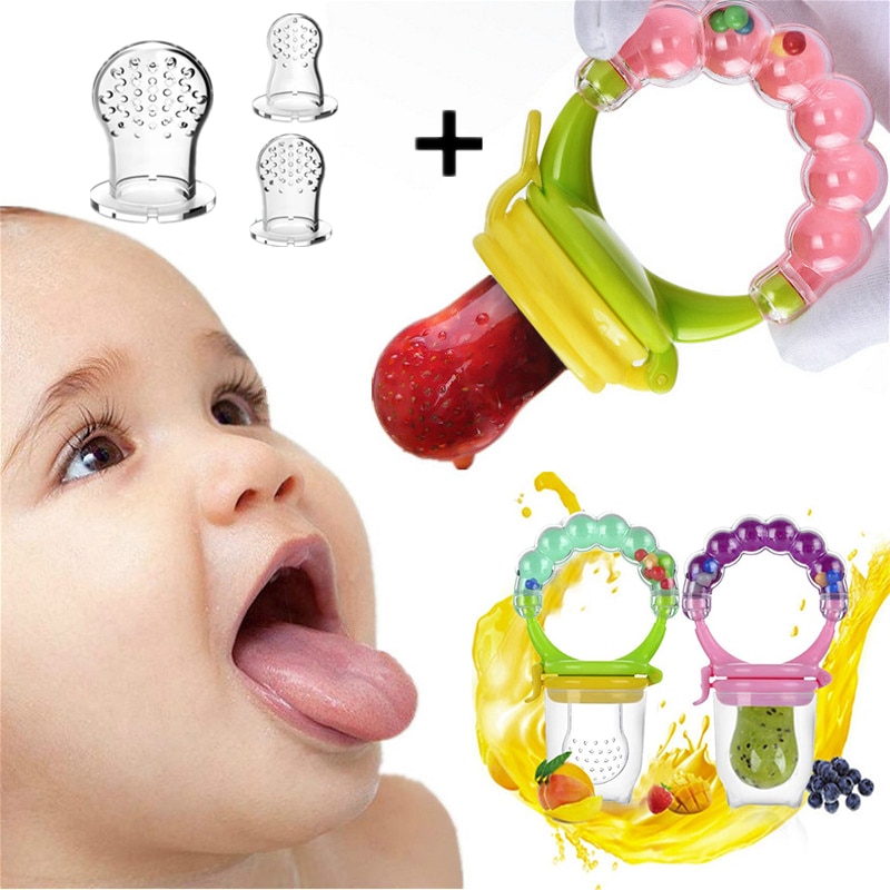 3Pcs/Set Toddler Nibbler Baby Pacifier Feeder Cup Kids Boy Girl Fruit Nipples Feeding Safe Infant Baby Nipple Soother Bottles