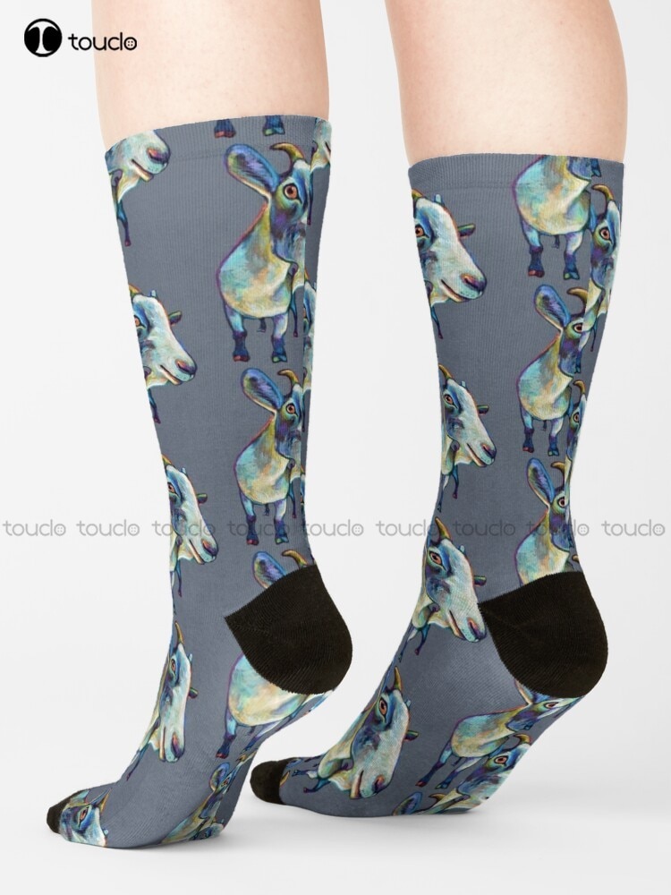 Cute Farm Goat By Robert Phelps Socks Work Socks For Men Personalized Custom Unisex Adult Teen Youth Socks 360° Digital Print