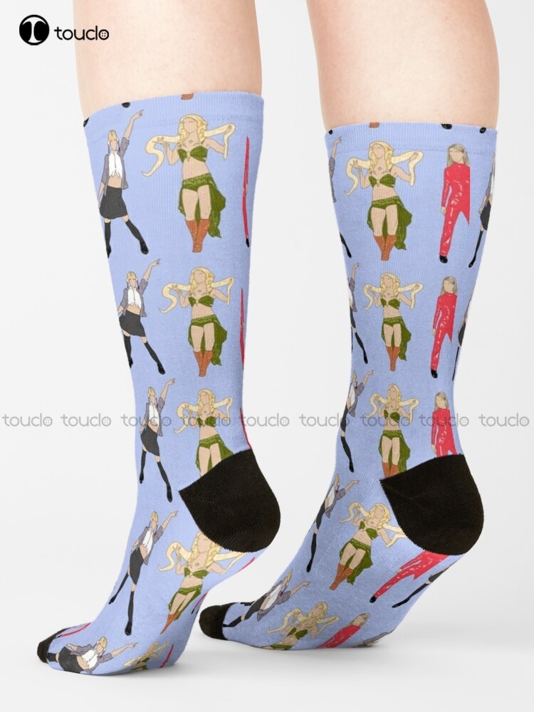 The Princess Of Pop - Britney Spears Faceless Portrait Montage Socks Men Cute Pattern Funny Autumn Best Cartoon Girls Streetwear