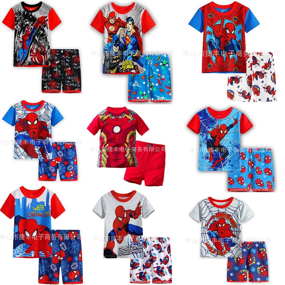 Spiderman Marvel Superhero Pajamas Boys Toddlers Fashion Clothes Set Kids Pyjamas Children Pijamas Sleepwear for Baby Boy 2-7Y