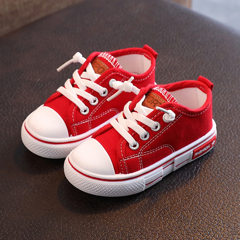 Kids Canvas Shoes Girls 2-8 Years Baby Casual Sneakers Boys Toddler Breathable Anti-slippery Board Shoes For Spring Autumn Child