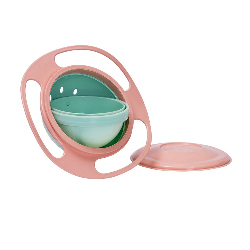 Baby Feeding Universal Gyro Bowl Spill-Proof 360 Rotate Infants Toddler Gyro Training Bowl Kids Practice Bowl Dishes Tableware