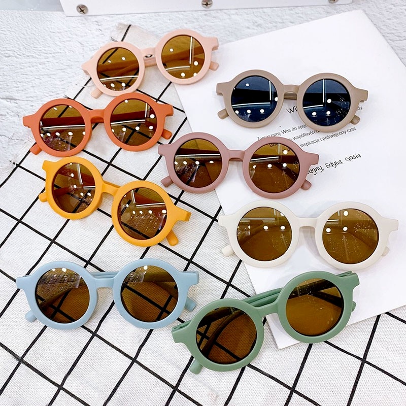 2022 Kids Sunglasses Cute Round Sunglasses Baby Sunglasses Colorful Toddler Eyewear Glasses for Boys Girls Beach Outdoor Sports