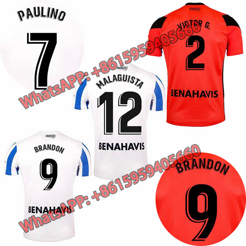 2021 2022 Malaga Children's Football Jersey Home and Away Jersey 21/22 K. Nude JUANPI ADRIAN Málaga CF Football Shirt