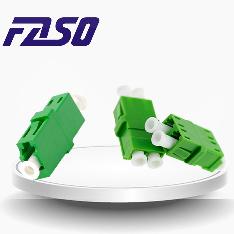 FASO 50Pcs LC APC Fiber Optic Adapter Simplex/Duplex Single Mode Fiber Coupler
