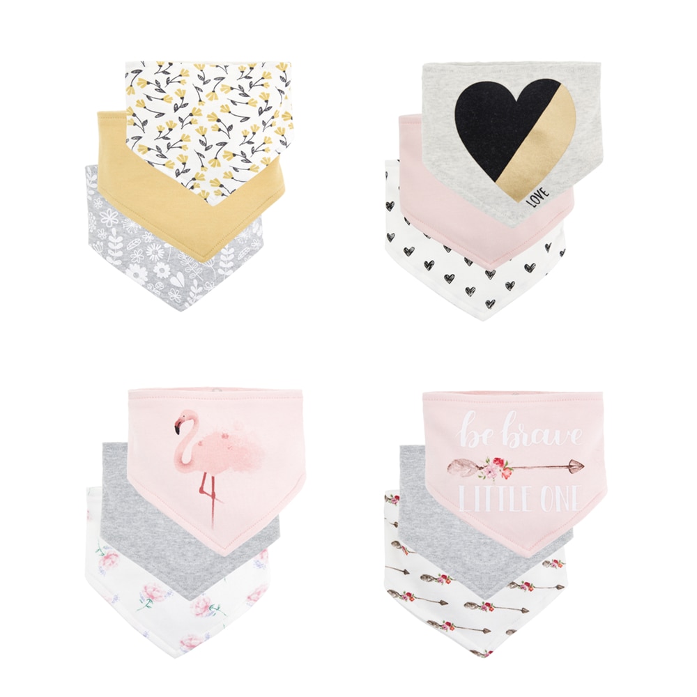 Baby Bibs Triangle Double Cotton Bibs 3pcs/pack Newborn Infant Toddler Girl Boy Wipes Bib Scarf Colorful Saliva Fashion Patterns