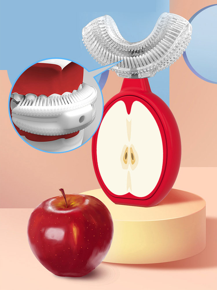 Baby Toothbrush U Shape 360 Degrees Cute New Cartoon Fruit Silicone Teeth Health Care Brush for Children Child Kids Accessories