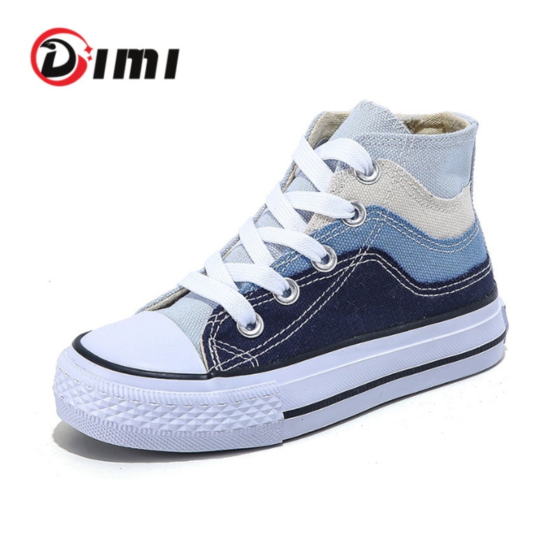 DIMI 2022 Spring/Autumn Children Canvas Shoes Girls Sneakers High Boys Shoes Fashion Breathble Rubber Non-Slip Kids Casual Shoes
