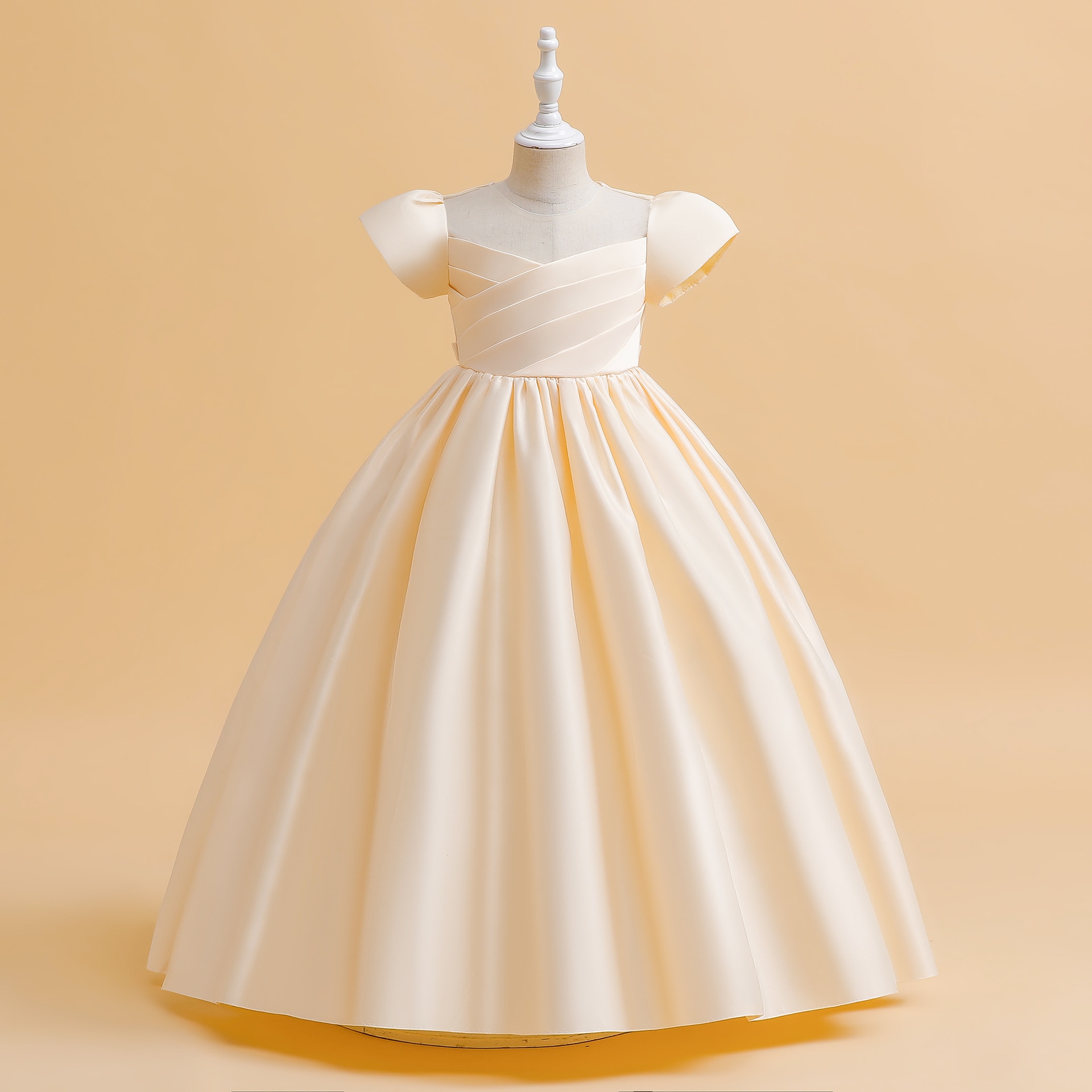 2022 Summer Fashion Bridesmaid Party Dresses For Weddings Birthday Evening Costume Girl's Ceremonial Dress With Sleeves 5-1