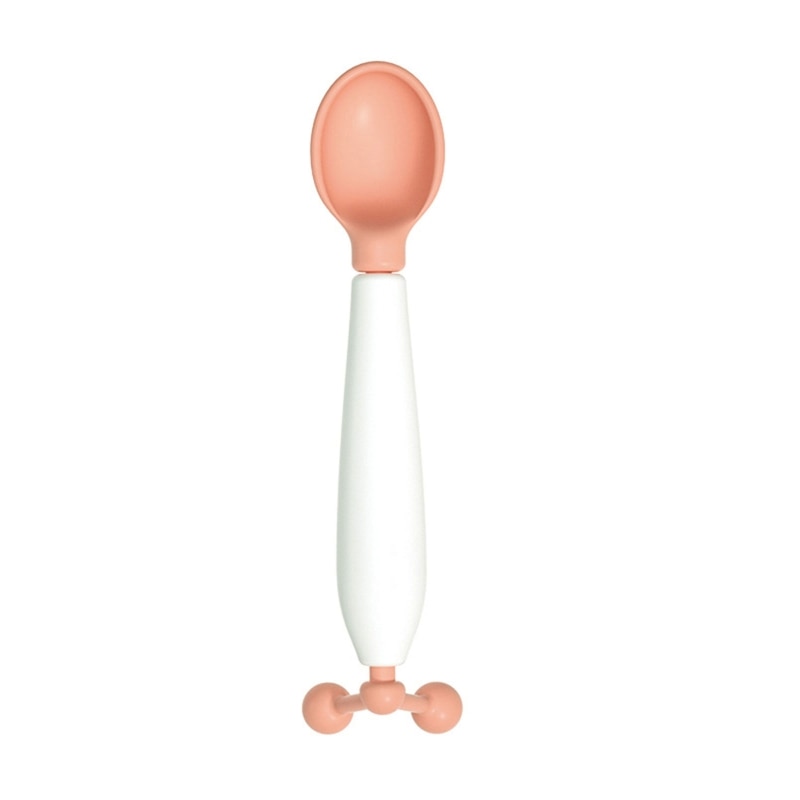 Baby Spoons First Stage Baby Feeding Spoon 180° Rotatable Training Scoop Temperature Sensitive Scoop Baby Tableware Gift