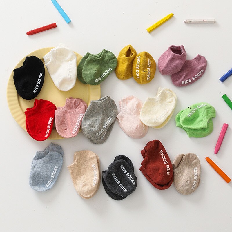 15 Colors Baby Floor Socks Girls Newborn Infantil Kids Ankle Sock Cotton Toddlers Boys Sock Anti Slip Infant Baby Socken
