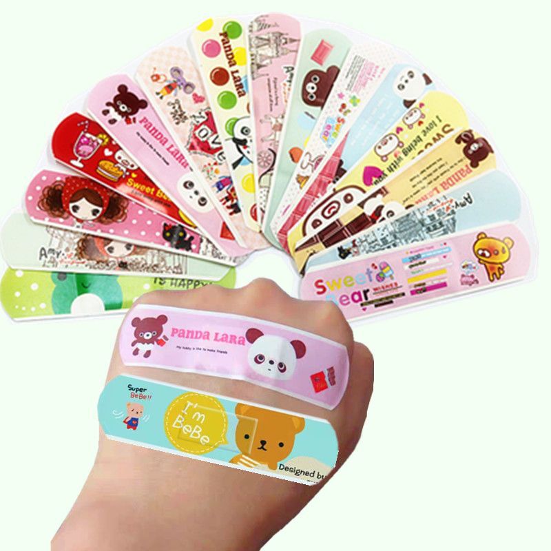 100pcs/lot Cartoon Animal Children Band Aid Breathable PE Plasters Patch for Kids Baby Toddler Wound Dressing Adhesive Bandage