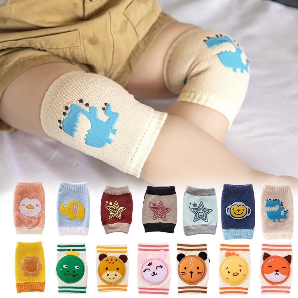 0-36 Months Boys Girls Socks Infant Mesh Elbow Protector Baby Cartoon Short Leg Warmer Toddler Anti Slip Floor Knee Pads Summer