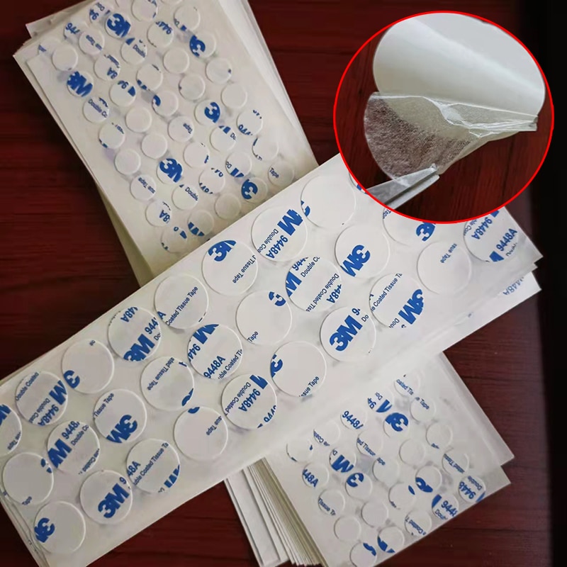 50-200pcs Round Double Sided Tape Adhesive Strong Ultra Thin High Adhesive Cotton For Sealing Wax cinta doble cara adhesiva
