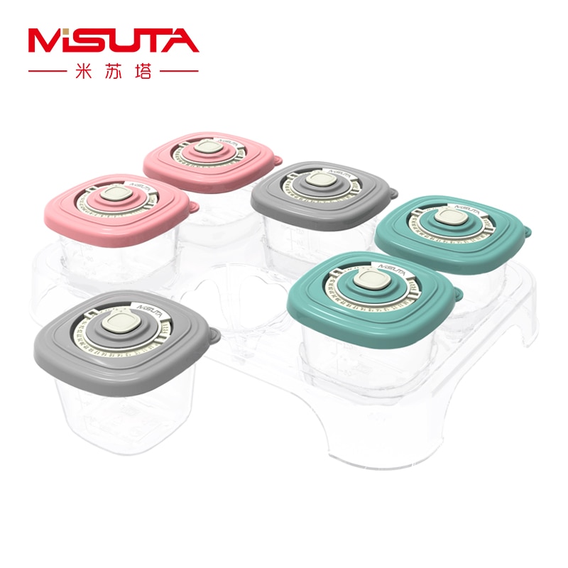 120ML 6Pcs/Set Kids Food Box Milk Powder Container Outdoors Snack Box PP Food Grade Material BPA Free Baby Food Storage