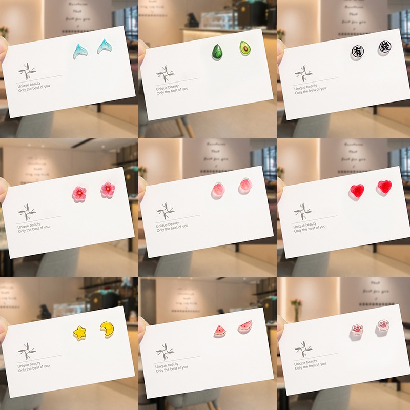 1 Pairs Cute Korean Magnet Earrings Baby Girls No Ear Hole Ear Painless Earring for 5-18 Years Girl Accessories Little Girl Gift