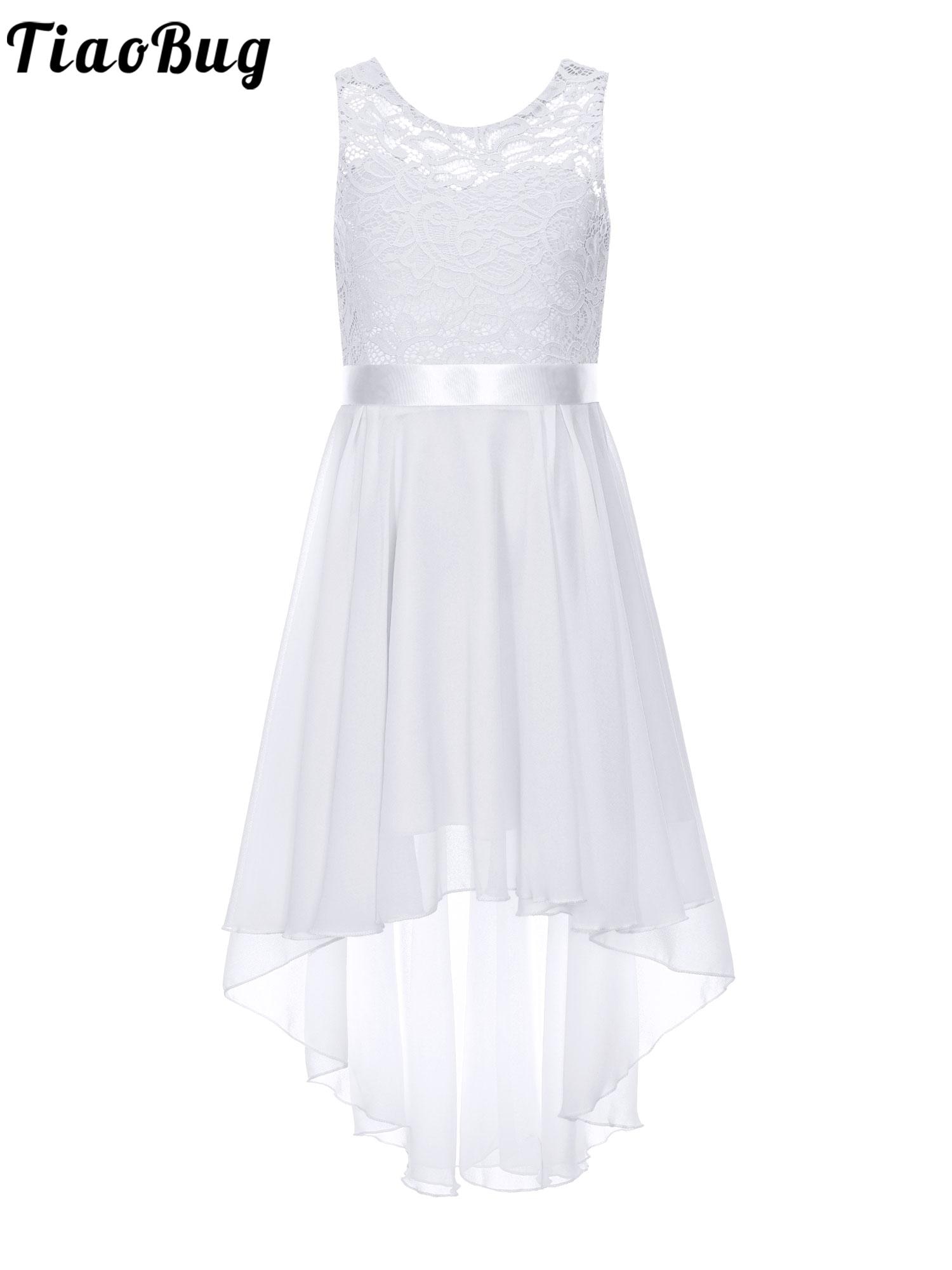 Kids Girls Long Bridesmaid Dress Sleeveless Zipper Closure Summer 6 to 16 Years Gown Children Party Wedding Social Wear