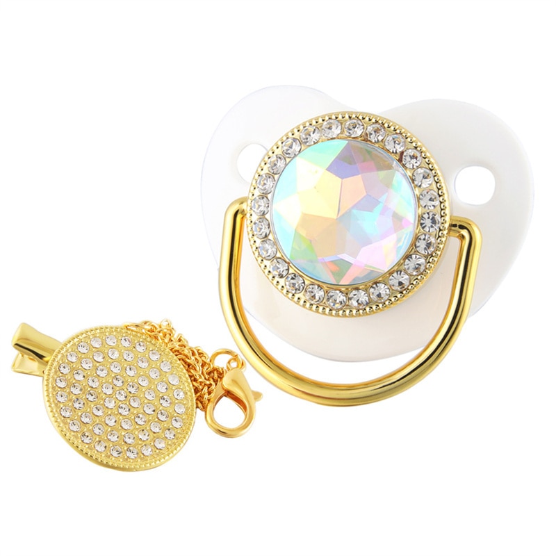 Baby Shower Gift Bling Dummy Silicone BPA Free Nipple Newborn Gifts 0-12 Months