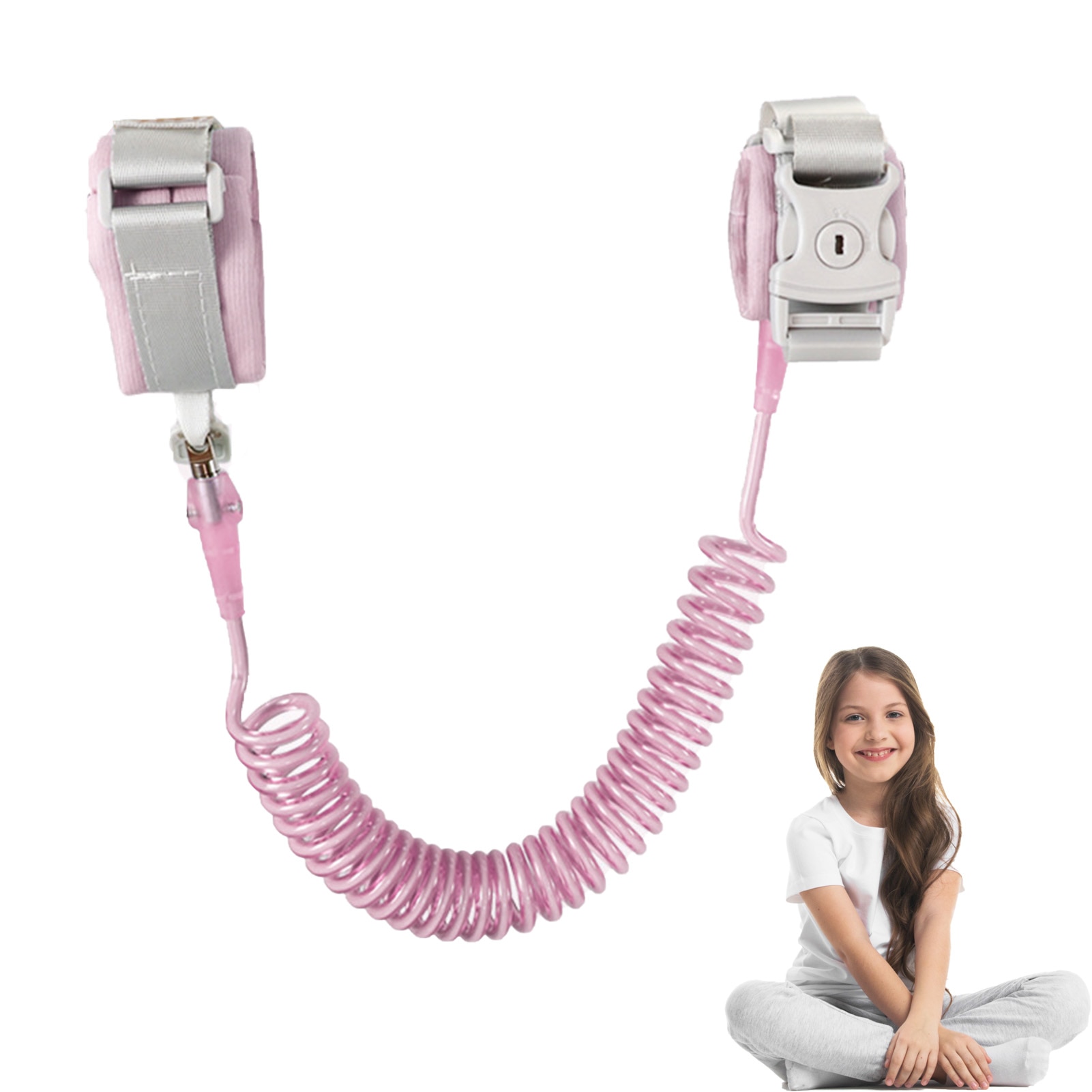 Toddler Leash Child Safety Wristband Kid Leash Anti Lost Wrist Link For Babies Toddlers Children 150cm In Length Blue / Pink